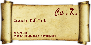 Csech Kürt névjegykártya